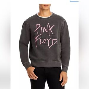 John Varvatos Charcoal Gray Sweatshirt with Pink 'Pink Floyd' Script